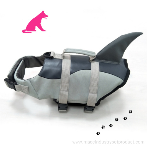 shark-shaped printed button Aid life jacket for dogs